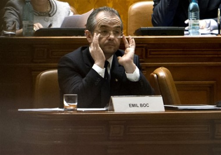 Romanian prime minister Emil Boc quit on Monday.